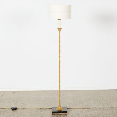 A Hollywood Regency Faux Bamboo Standard Lamp
