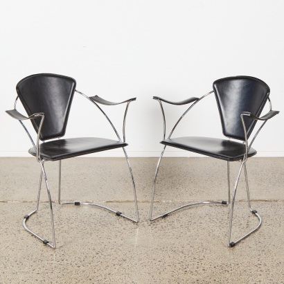A Pair of Arrben Style Dining Chairs