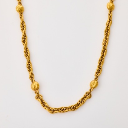 Chanel, Vintage, 95cm Gold-Tone, Double Curb Necklace, circa 1980's
