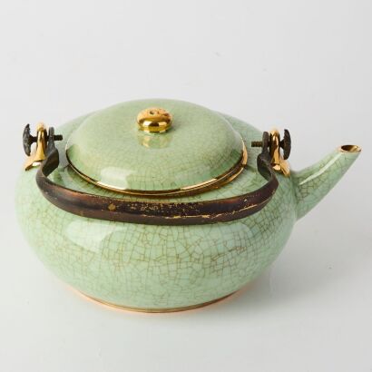 A Chinese Qing Dynasty Ge-type Glazed Teapot