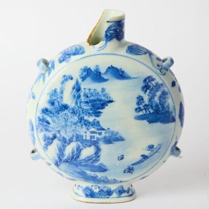 A Chinese Blue and White &lsquo; Landscape&rsquo; Vase