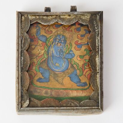 A Chinese Qing Dynasty Thangka of Vajrabhairava