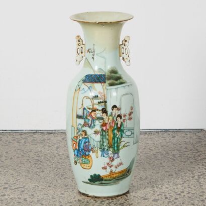 A Chinese Republic Period Enameled &lsquo;Lady&rsquo; Vase