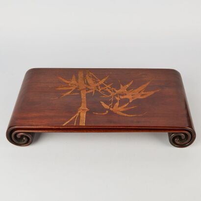 A Pair of Chinese Hardwood &lsquo;Bamboo&rsquo; Rectangular Stands