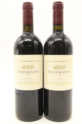 (2) 2009 Te Mata Estate Coleraine, Hawke's Bay [JR16.5]