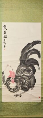A Chinese Painting of Twin Roosters