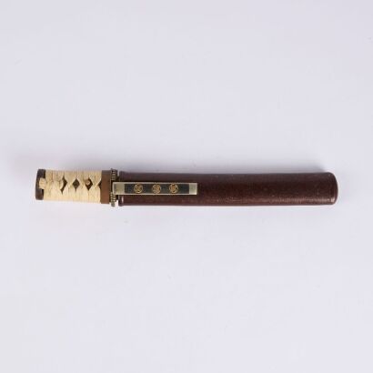 A Japanese 20th Century Wooden Training Short Sword
