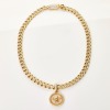 9ct Yellow Gold, 1.65ct Diamond Medusa Pendant on 66cm Heavy Curb Link Chain - 2
