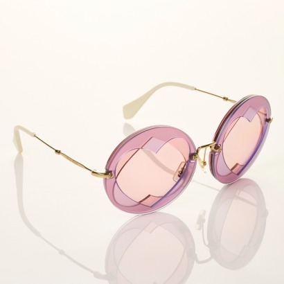 Miu Miu, SMU01S Layered Heart Sunglasses with Case & Box