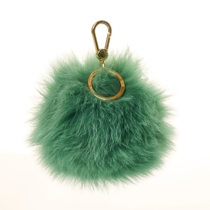 Furla, Green Fur Bag Charm