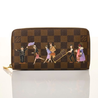 Louis Vuitton, Damier Ebene Illustre Zippy Wallet