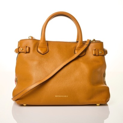 Burberry, Tan Leather The 2-Way Banner Bag