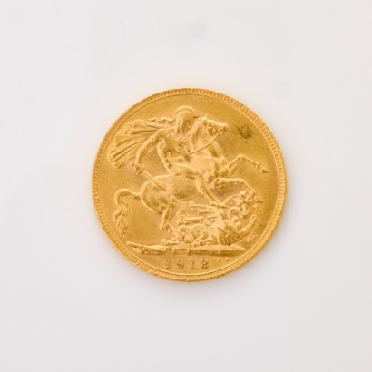 22ct Yellow Gold, 1913 Full Sovereign Coin
