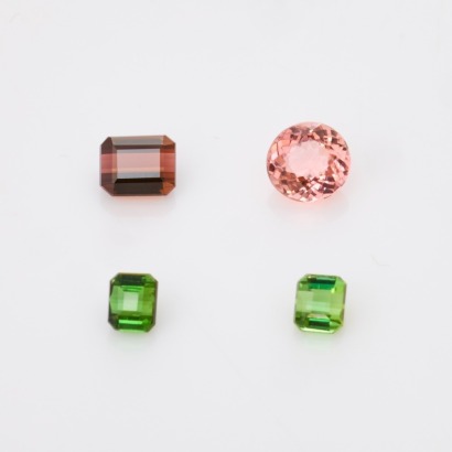 Parcel of 4, Loose Tourmaline Stones