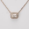 18ct White Gold, Modern, 0.26ct Ashoka Cut Diamond / 0.16ct Diamond Necklace