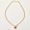 9ct Rose Gold, Sphere Pendant on 60cm Belcher Link Chain Necklace - 2