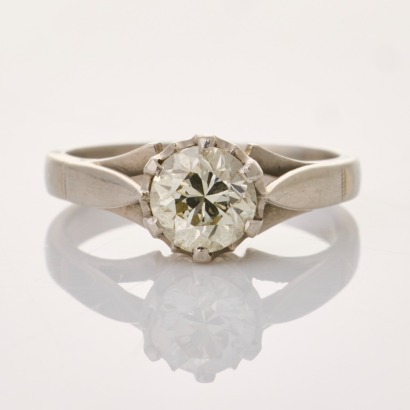 Platinum, Modern, 0.55ct Diamond Solitaire Ring