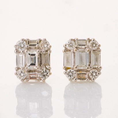 18ct White Gold, 0.60ct Diamond Stud Earrings