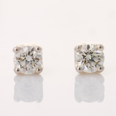 18ct White Gold, 0.45ct Diamond Stud Earrings