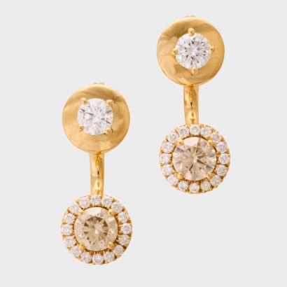 18ct White Gold, 1.27ct Diamond Drop Earrings