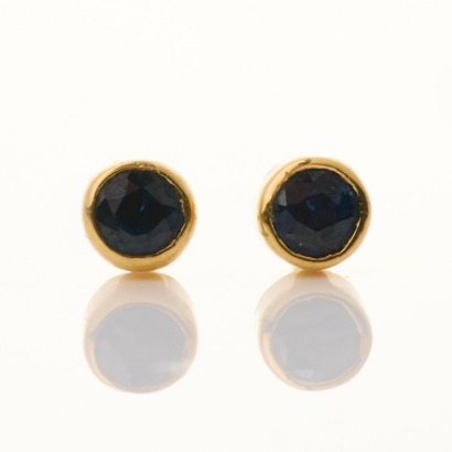 9ct Yellow Gold, 3.3mm Sapphire Stud Earrings