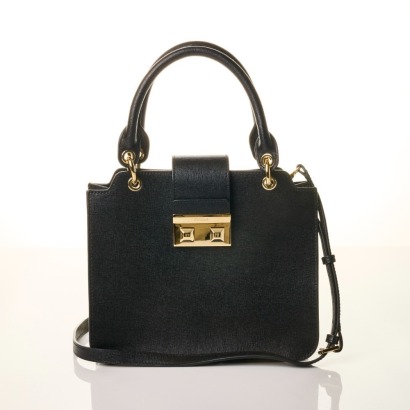 Furla, Black 2-Way Leather Handbag