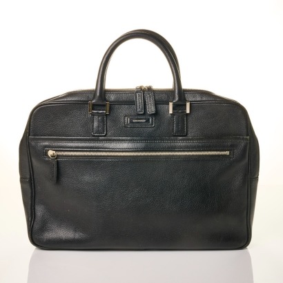 Burberry, Black Leather Business Bag