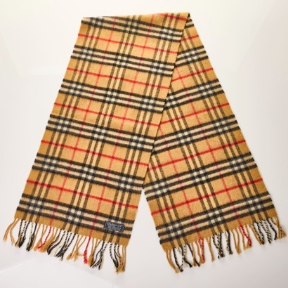 Burberry, Camel 100% Cashmere Scarf