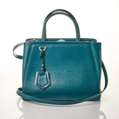 Fendi, Cobalto Blue Leather 2Jours Tote Bag