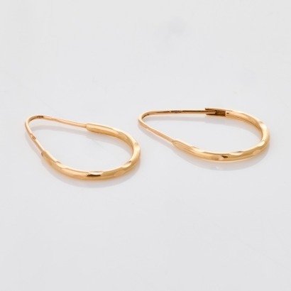 14ct Rose Gold, Small Hollow Hoop Earrings