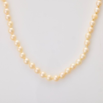Cultured, 66cm Akoya Pearl Necklace