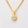 18ct / 9ct Yellow Gold, 0.30ct Diamond Pendant on 45cm Curb Chain