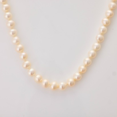 Extra Long, 176cm Semi Round, 8mm White Pearl Necklace