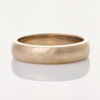 18ct White Gold, 4mm Wide Plain Band by Seventy Six Design
