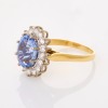Platinum /18ct Yellow Gold, 5.21ct Sapphire / 0.84ct Diamond Traditional Cluster Ring - 2