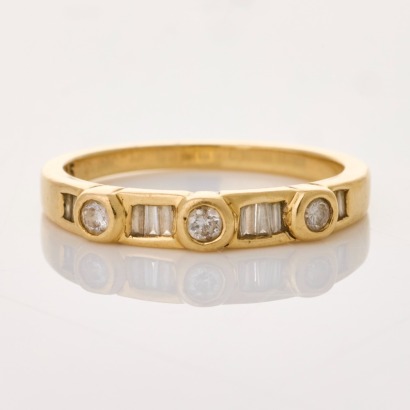 14ct Yellow Gold, Modern, .25ct Diamond Dress Ring