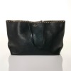 Valentino, Black Leather Tote Bag