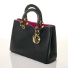 Christian Dior, Black Leather Diorissimo Handbag - 2