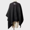 Burberry, 100% Wool Black Fringed Cape - 2
