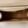 Gucci, White Calfskin Leather Floral Embroidered Sylvie Top Handle Bag. Size M - 4