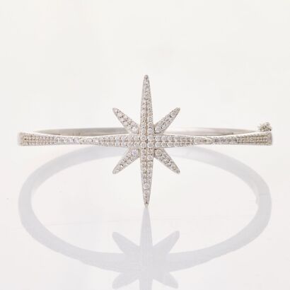 APM Monaco, Sterling Silver, M&eacute;t&eacute;orites Bangle