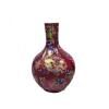 A Chinese Red Galzed Famille Rose 'Dragon' Bottle Vase - 3