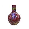 A Chinese Red Galzed Famille Rose 'Dragon' Bottle Vase - 4