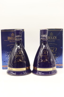 (2) Bell's "Queen Elizabeth II Golden Jubilee - 50 Years" Decanter 8 Year Old Blended Scotch Whisky, 40% ABV (GB)