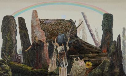ANDREW MCLEOD Landscape with Rainbow