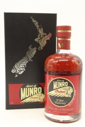 (1) New Zealand Whisky Collection Spirit of Munro 50 Year Anniversary DoubleWood 18 Year Old New Zealand Whisky, 50% ABV, 500ml (GB)