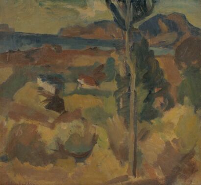 TOSS WOOLLASTON Landscape with Pine Tree