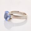 18ct White Gold, Handmade, Modern, 4.30ct Ceylon Type Sapphire Ring - 2