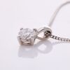 18ct White Gold, 0.50ct Diamond Solitaire Pendant on 45cm Curb Chain - As new - 2