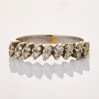 18ct Yellow Gold, .42ct Diamond Dress Ring